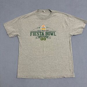 Oregon Ducks Tostitos Fiesta Bowl T-Shirt Short Sleeve Heather Gray Mens Size XL